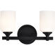 Solara 13.38 inch Matte Black Vanity Wall Light