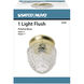 Brentwood 1 Light 5 inch Polished Brass and Clear Pineapple Flush Mount Ceiling Light