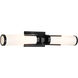 Roselle 2 Light 24 inch Matte Black Vanity Light Wall Light