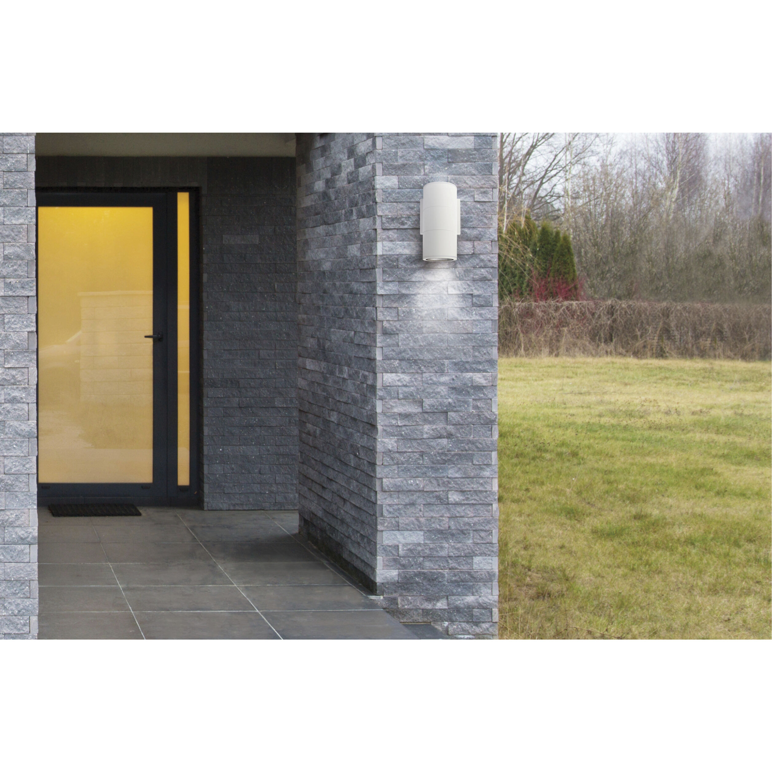 Brentwood LED 7 inch White Outdoor Wall Sconce, Small