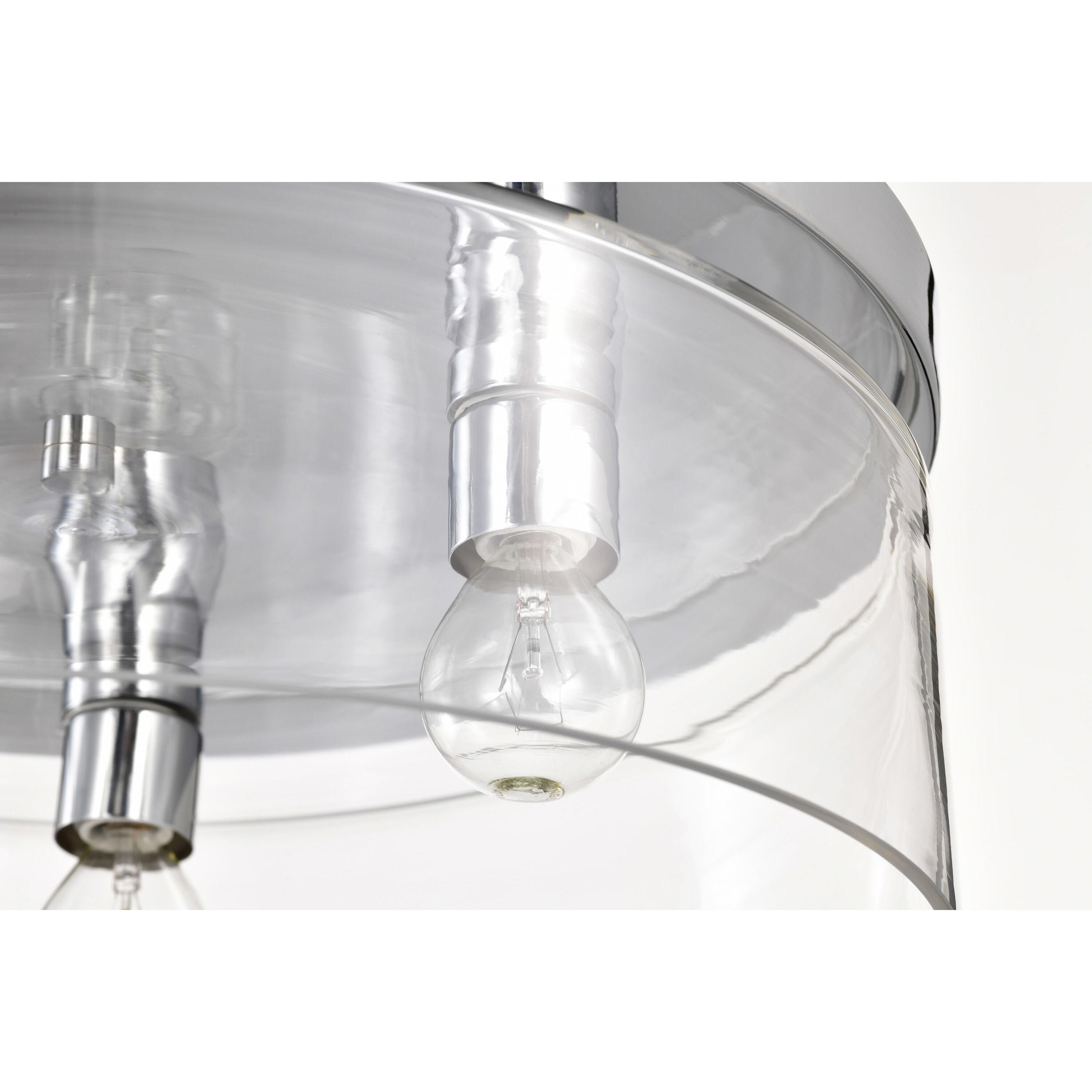 Marlowe 15 inch Polished Nickel Flush Mount Ceiling Light