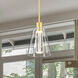 Aura LED 7.25 inch Brushed Brass Pendant Ceiling Light