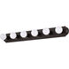 Brentwood 6 Light 36 inch Mahogany Bronze Vanity Light Wall Light