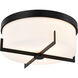 Roselle 14.38 inch Matte Black Flush Mount Ceiling Light