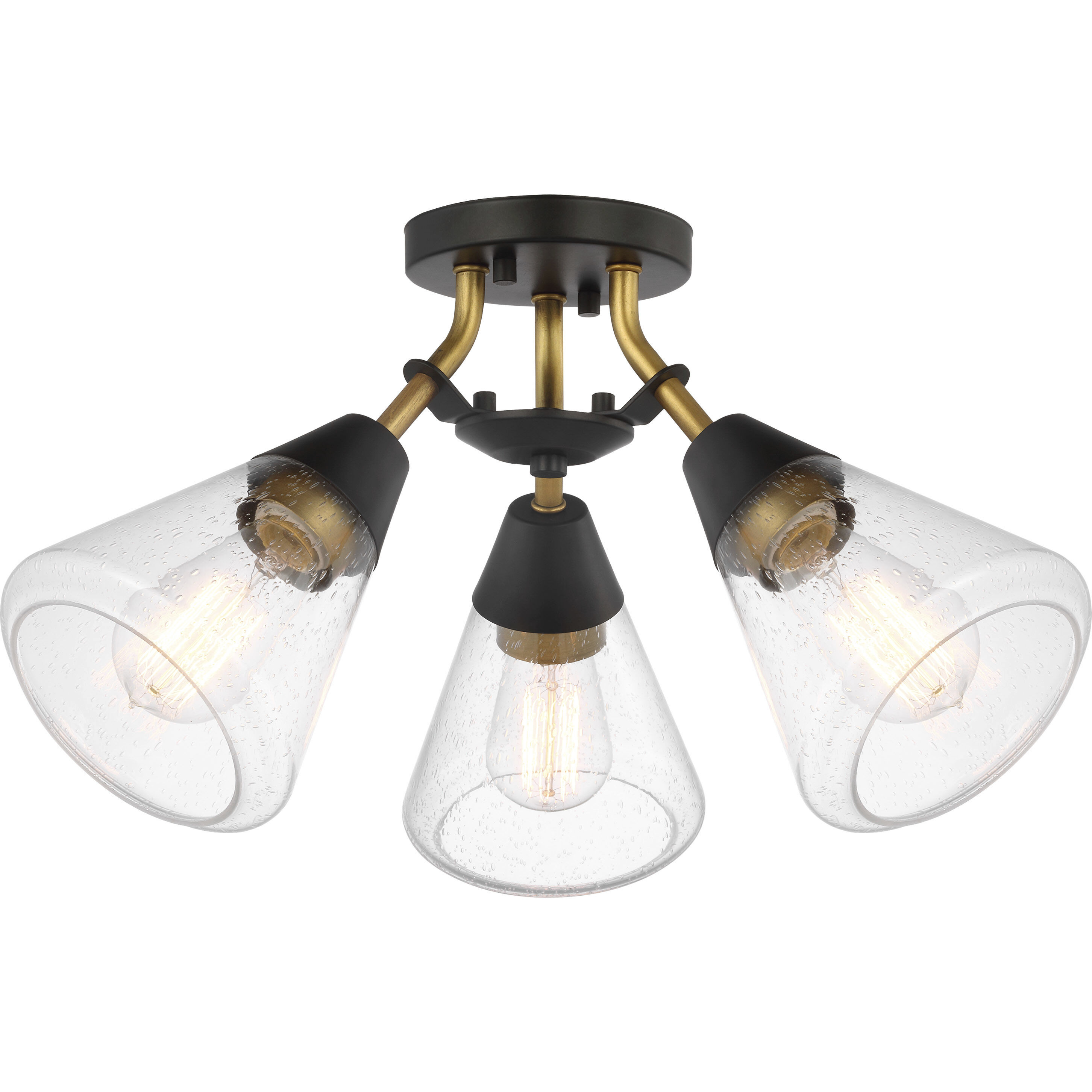 Nuvo 60 7684 Starlight 3 Light 19 inch Matte Black and Natural