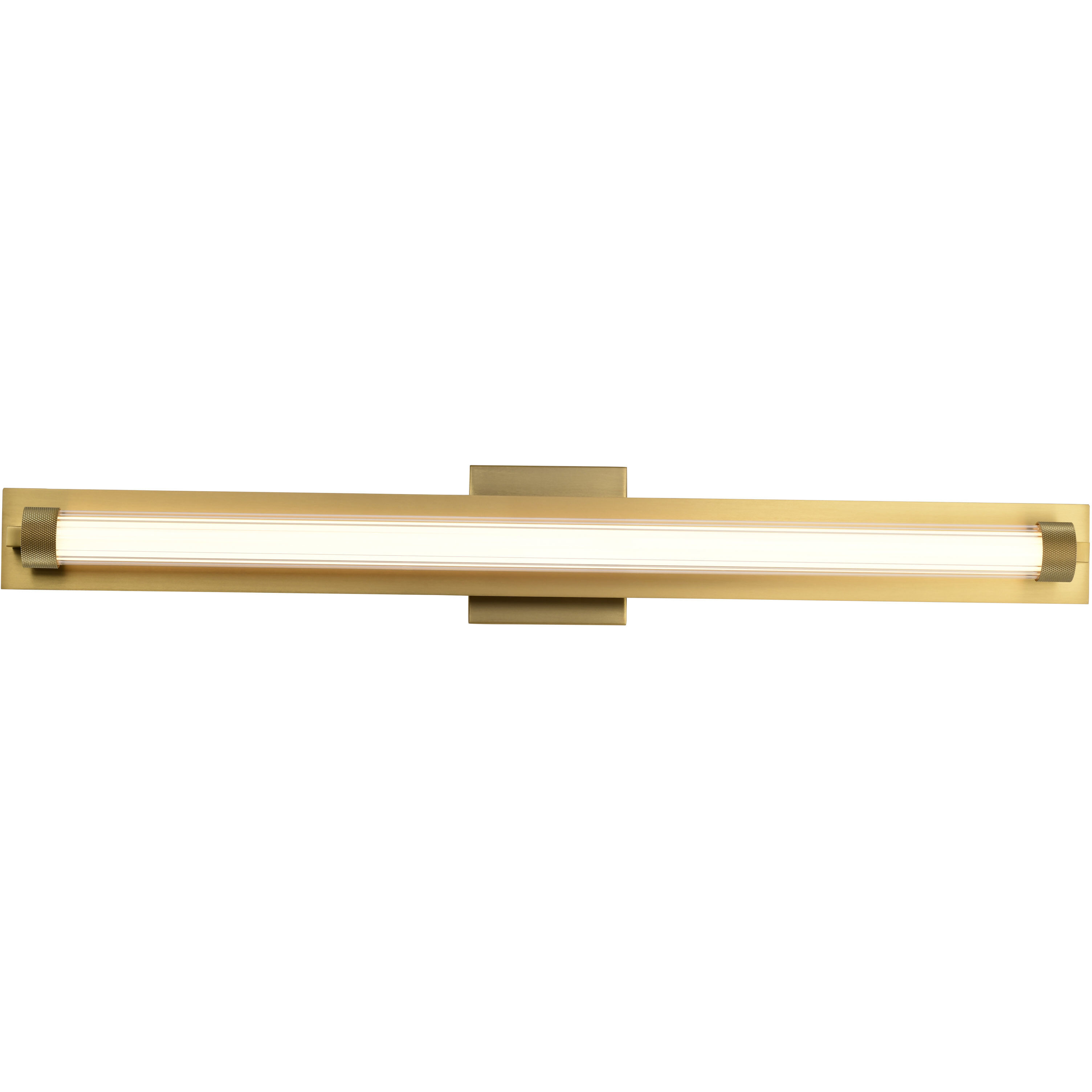 Larissa LED 32 inch Vintage Brass Vanity Wall Light