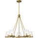 Valentine 30 inch Vintage Brass Chandelier Ceiling Light