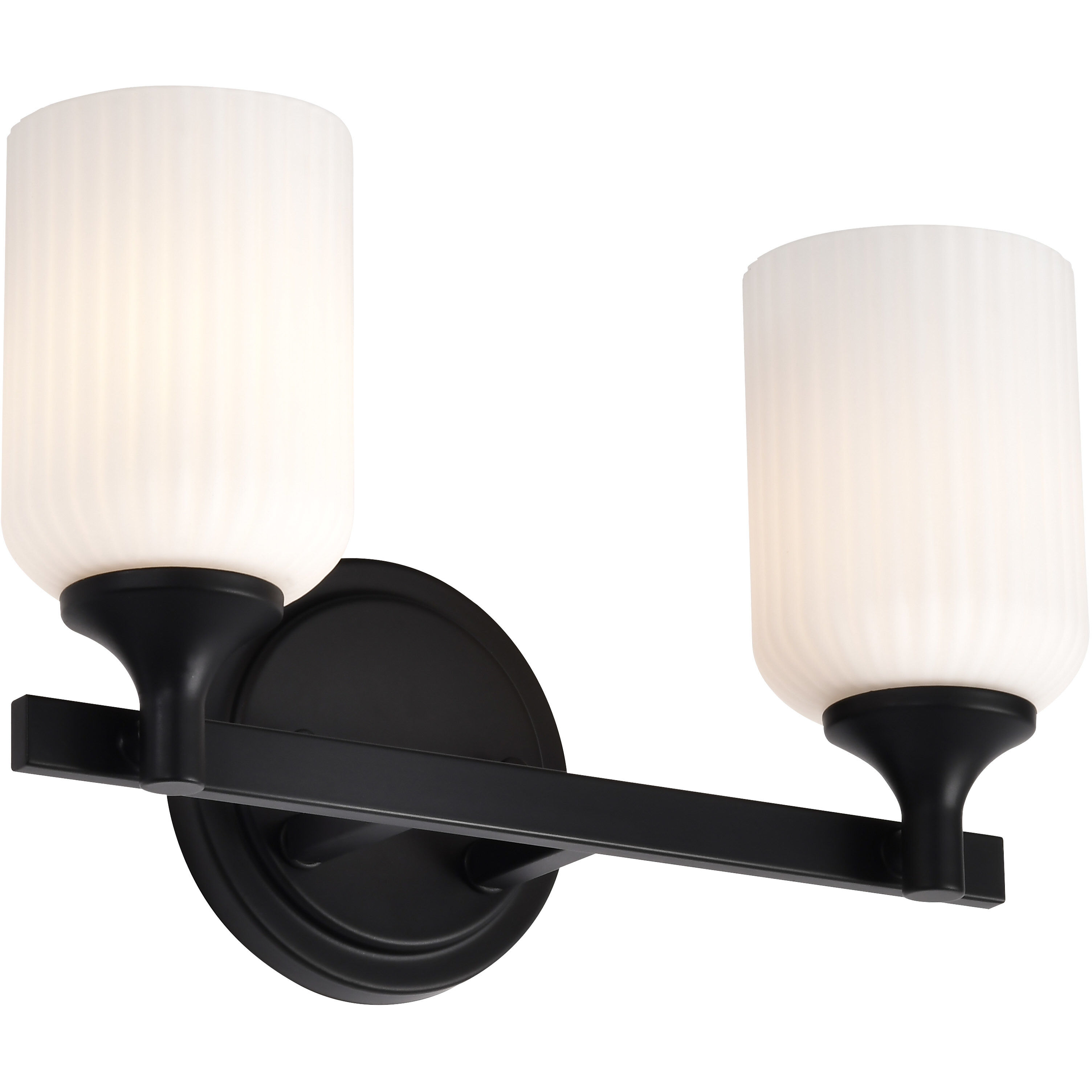 Solara 13.38 inch Matte Black Vanity Wall Light