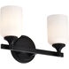 Solara 13.38 inch Matte Black Vanity Wall Light