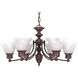 Empire 6 Light 26 inch Old Bronze Chandelier Ceiling Light