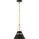 Adina 1 Light 10 inch Matte Black Pendant Ceiling Light