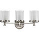 Decker 3 Light 22 inch Brushed Nickel Vanity Light Wall Light