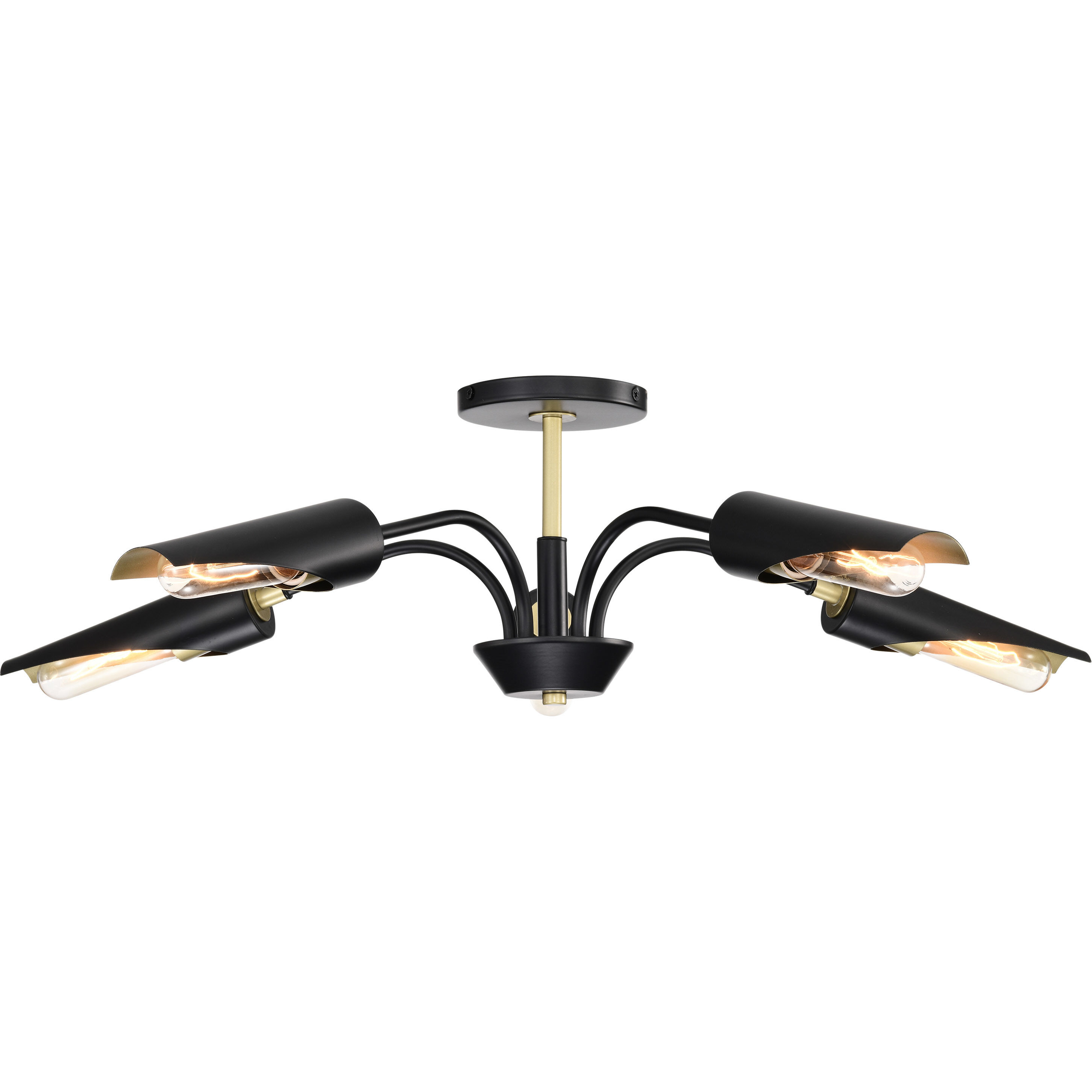 Marc 5 Light 28.5 inch Matte Black Chandelier Ceiling Light