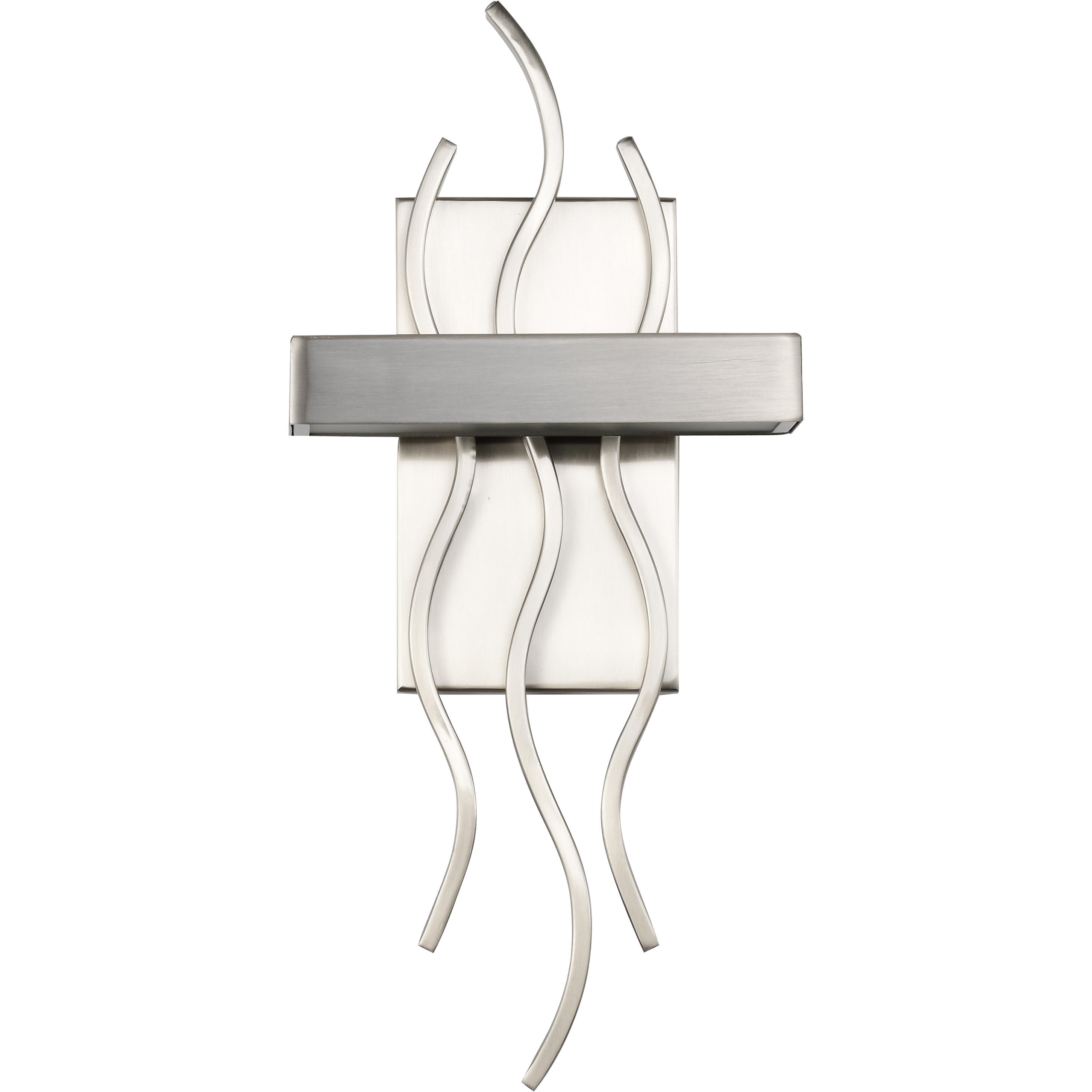 Wave LED 7.88 inch Brushed Nickel ADA Wall Sconce Wall Light
