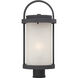 Willis LED 20 inch Textured Black and Antique White Outdoor Post Light