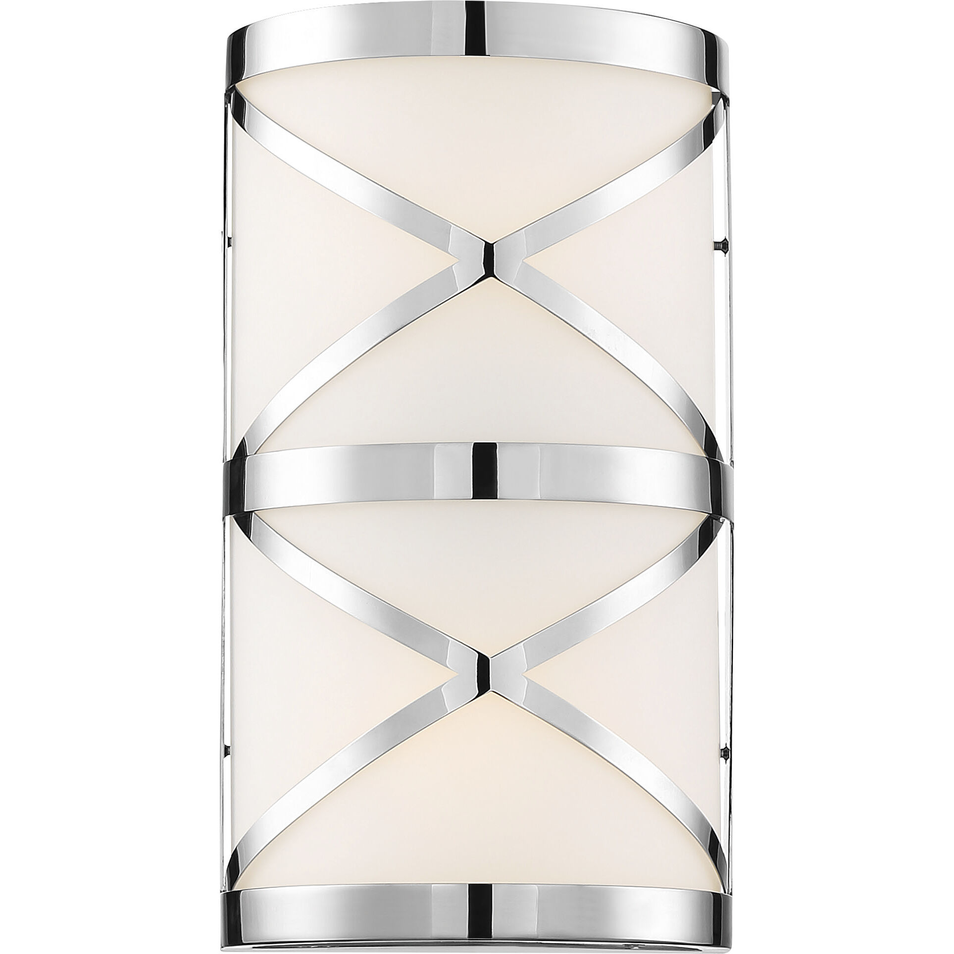 Sylph 2 Light 7 inch Polished Nickel and Satin White Vanity Light Wall Light
