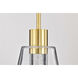 Aura LED 7.25 inch Brushed Brass Pendant Ceiling Light