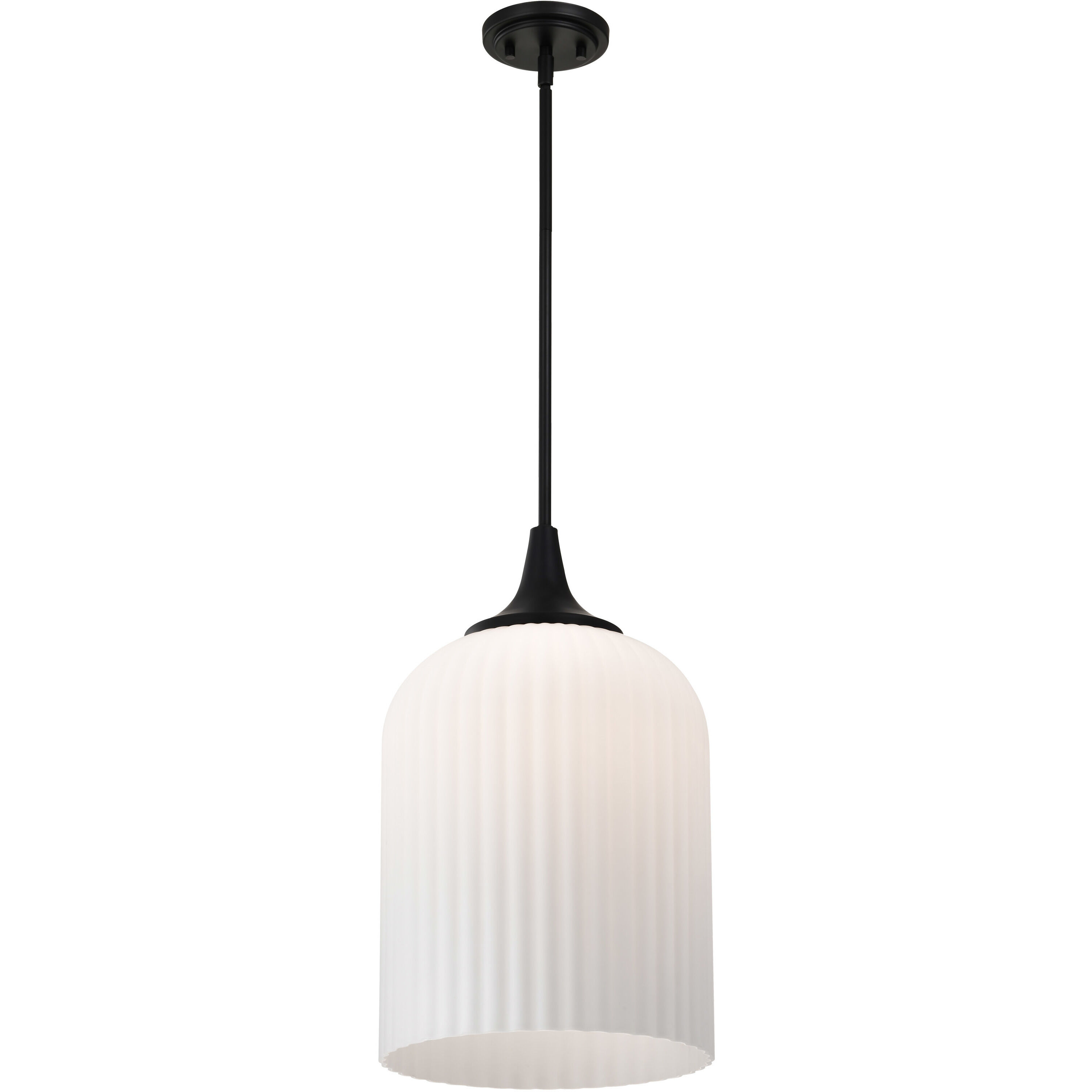 Solara 12 inch Matte Black Pendant Ceiling Light