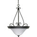 Castillo 3 Light 21 inch Textured Black Pendant Ceiling Light