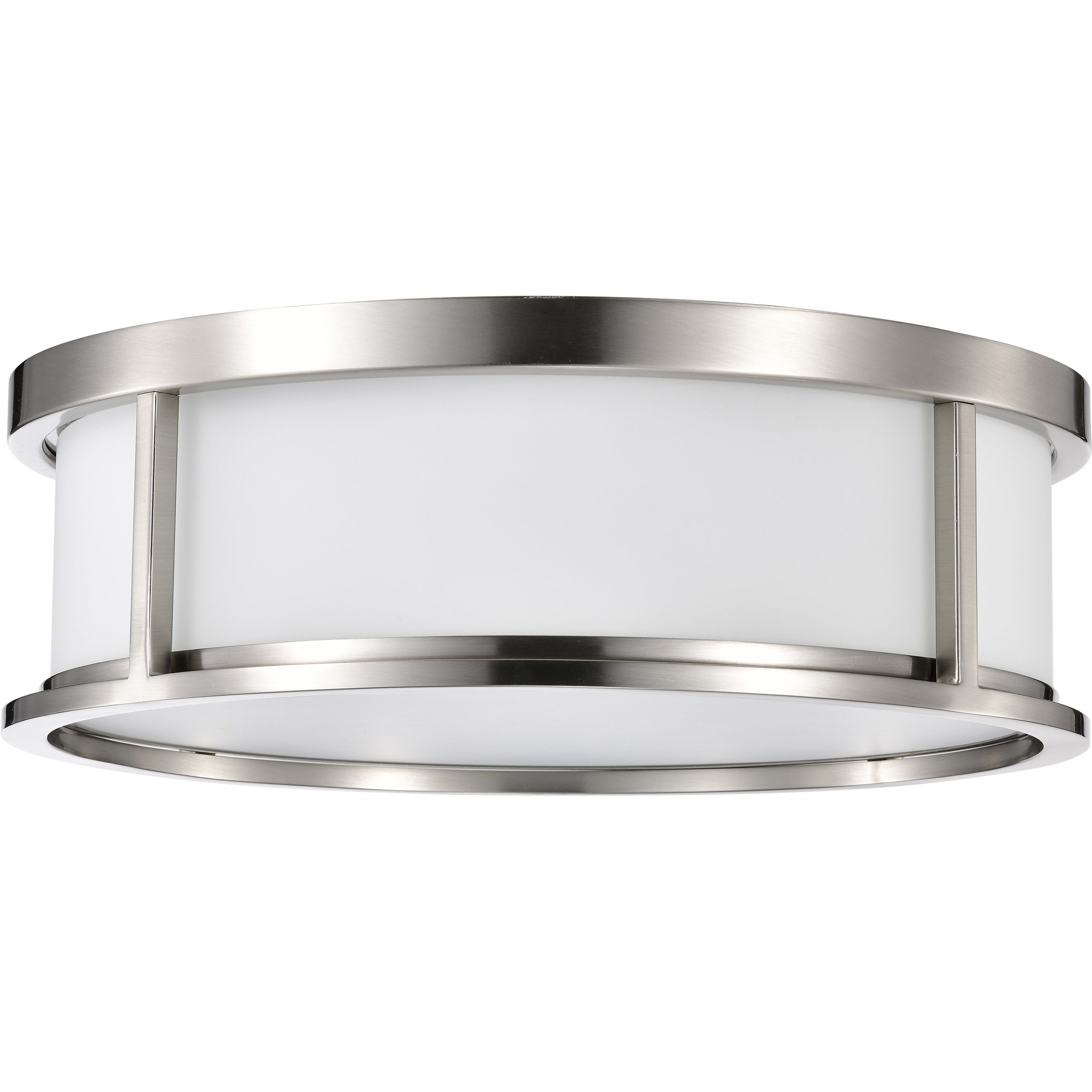 Odeon 3 Light 17 inch Brushed Nickel Flush Mount Ceiling Light