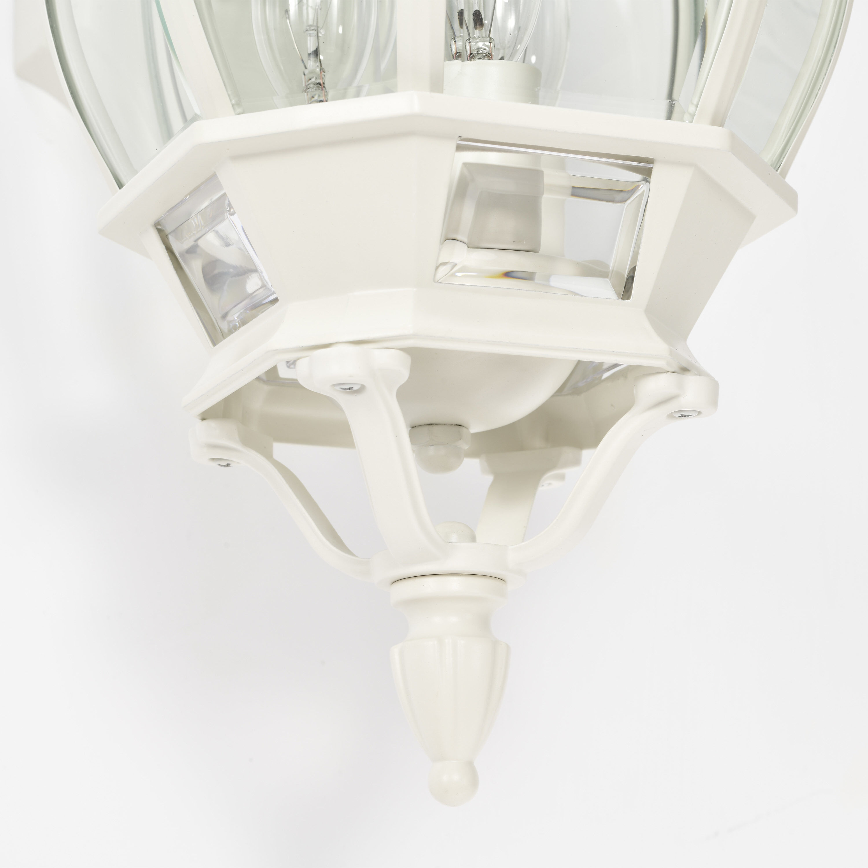 Central Park 3 Light 23 inch White Outdoor Wall Lantern