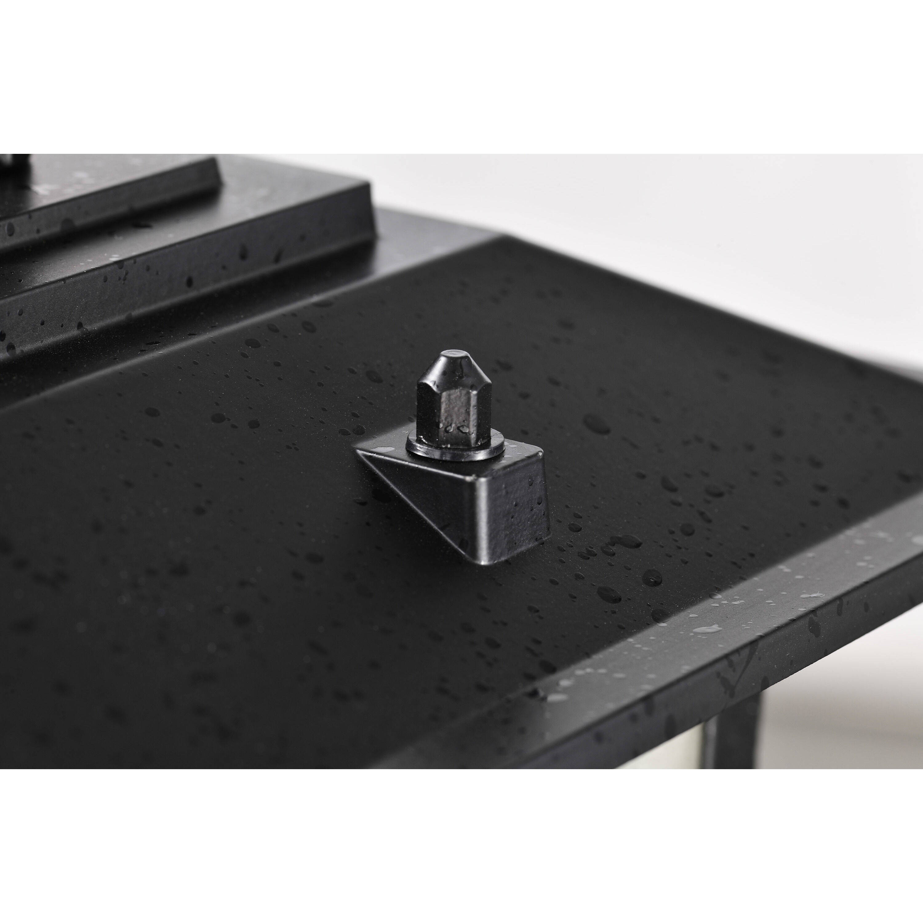 Cove Neck 14 inch Textured Black Post Lantern, Small