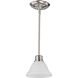 Empire 1 Light 7 inch Brushed Nickel Mini Pendant Ceiling Light