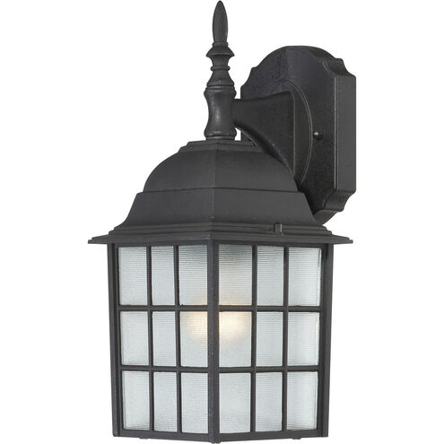 Adams 1 Light 14 inch Textured Black Outdoor Wall Lantern