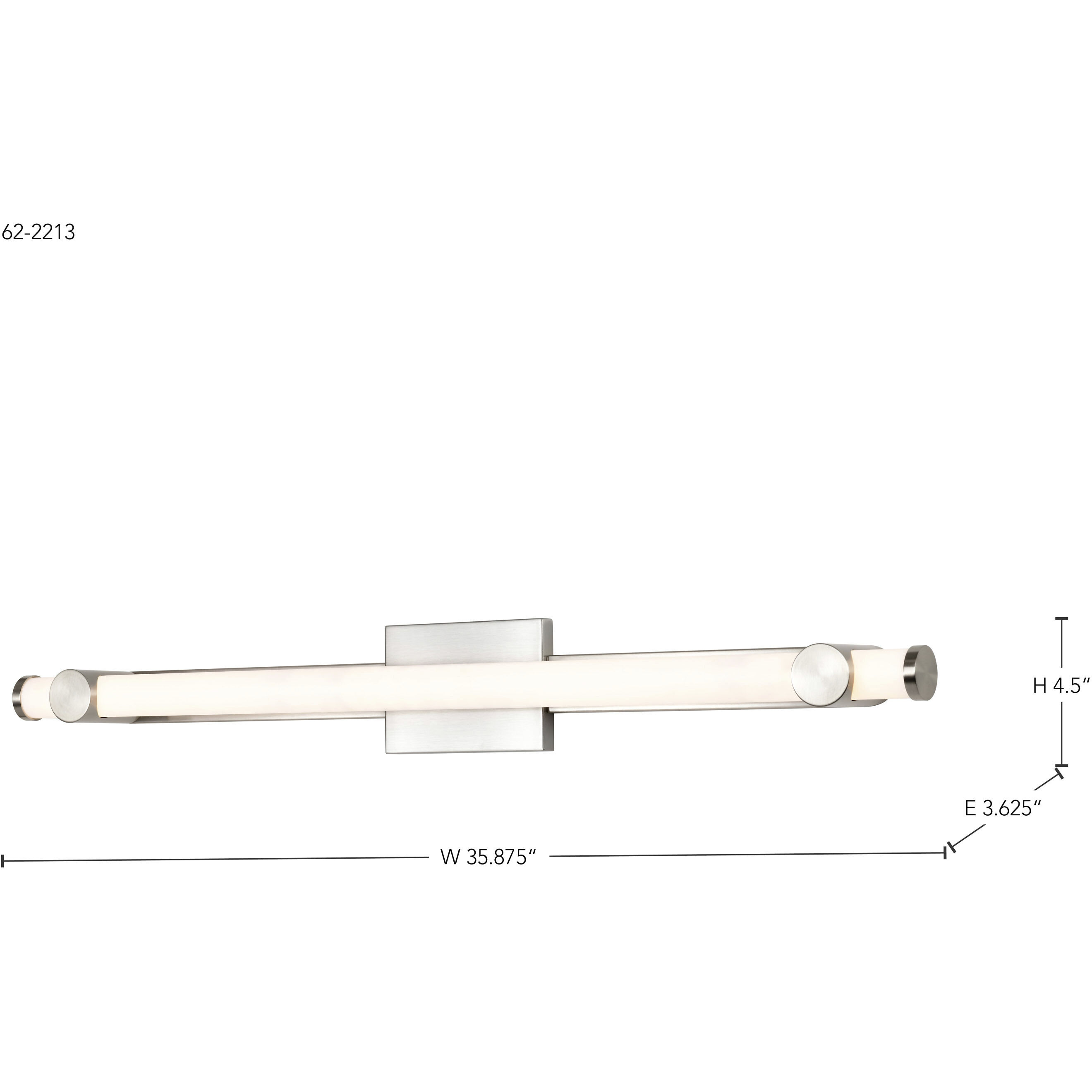 Bowman LED 35.88 inch Brushed Nickel Vanity Light Wall Light