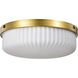 Solara 16.63 inch Natural Brass Flush Mount Ceiling Light
