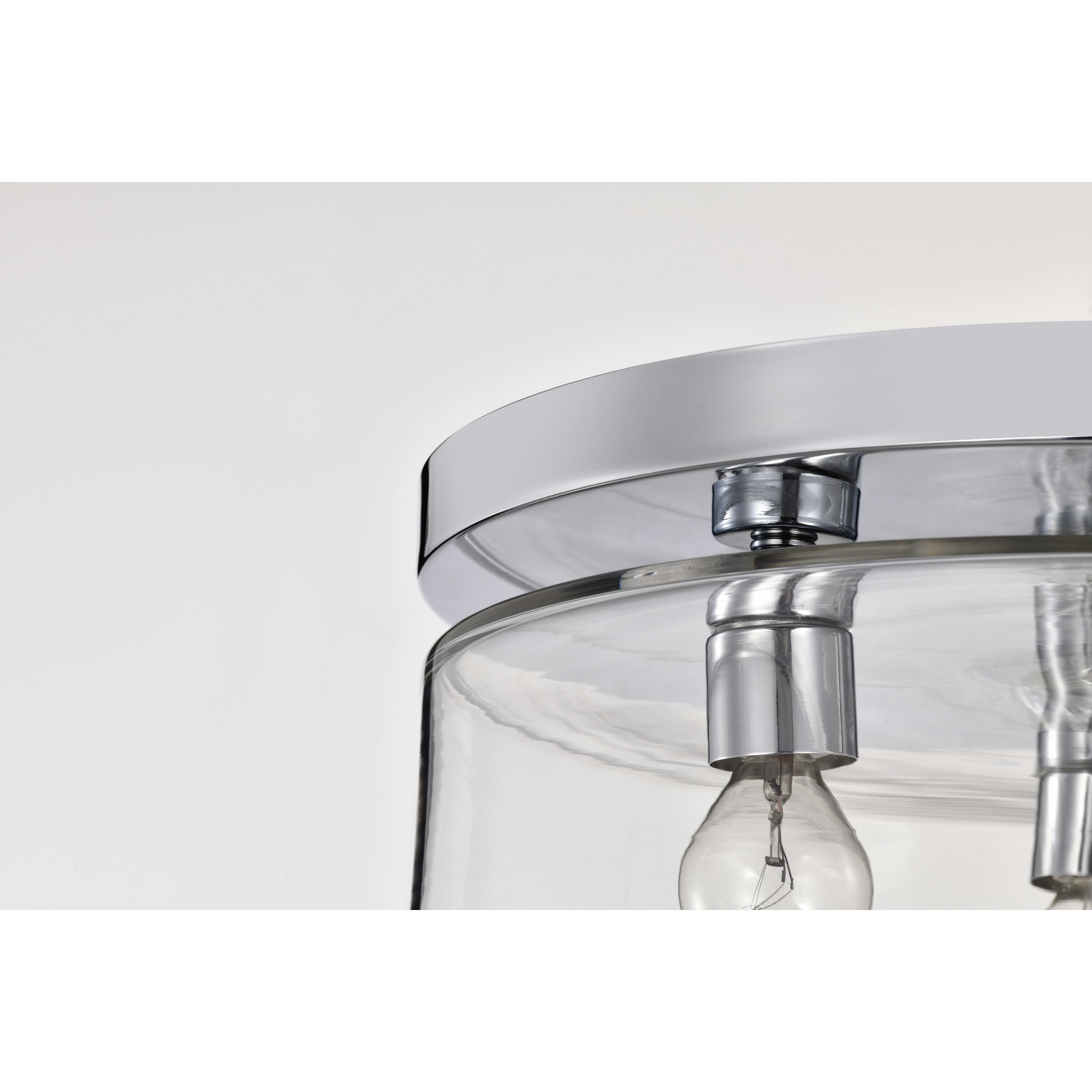 Marlowe 15 inch Polished Nickel Flush Mount Ceiling Light