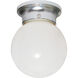 Brentwood 1 Light 8 inch Polished Chrome Flush Mount Ceiling Light