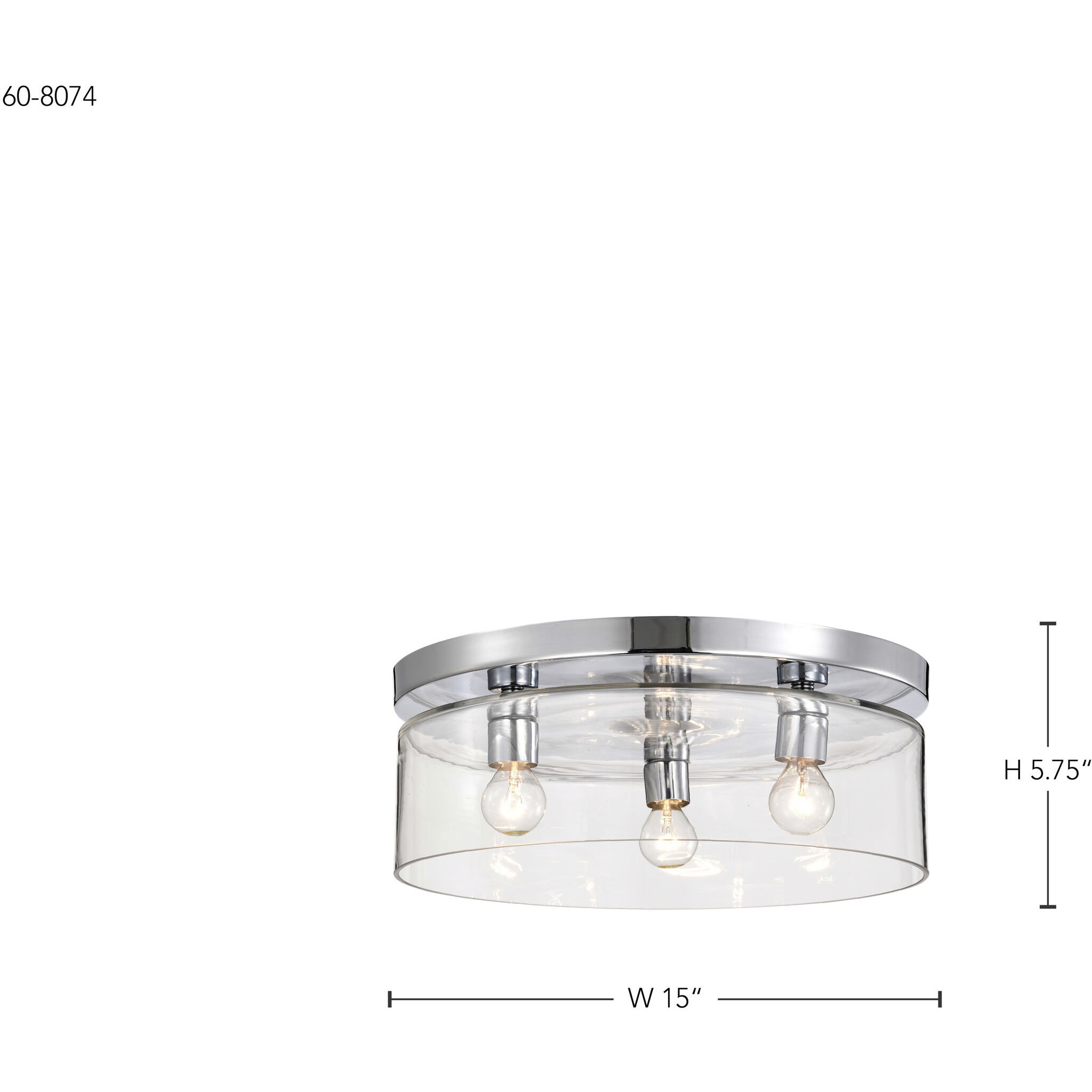 Marlowe 15 inch Polished Nickel Flush Mount Ceiling Light