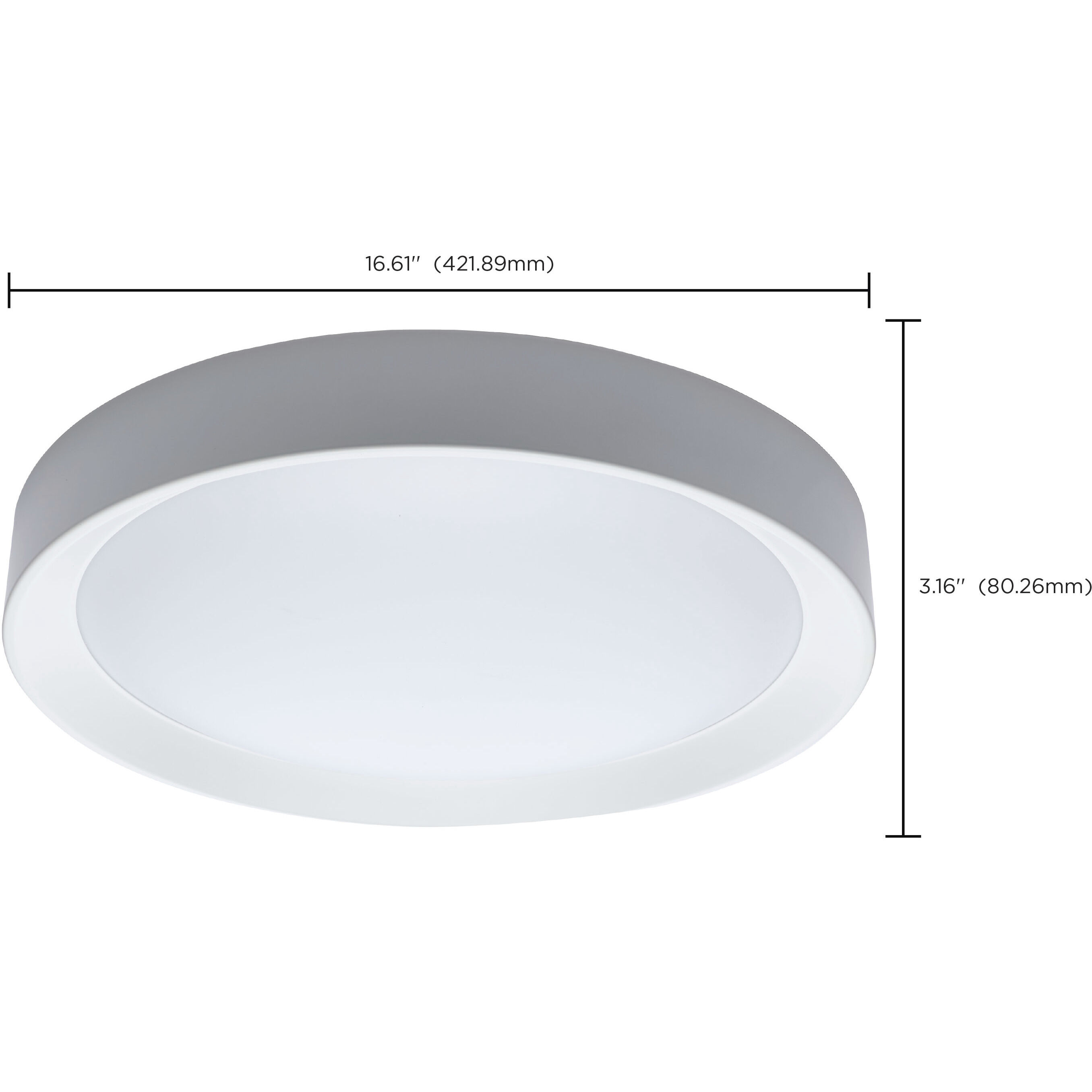Selene LED 16.61 inch White Flush Mount Ceiling Light