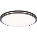 Glamour LED 23.62 inch Black Flush Mount Ceiling Light