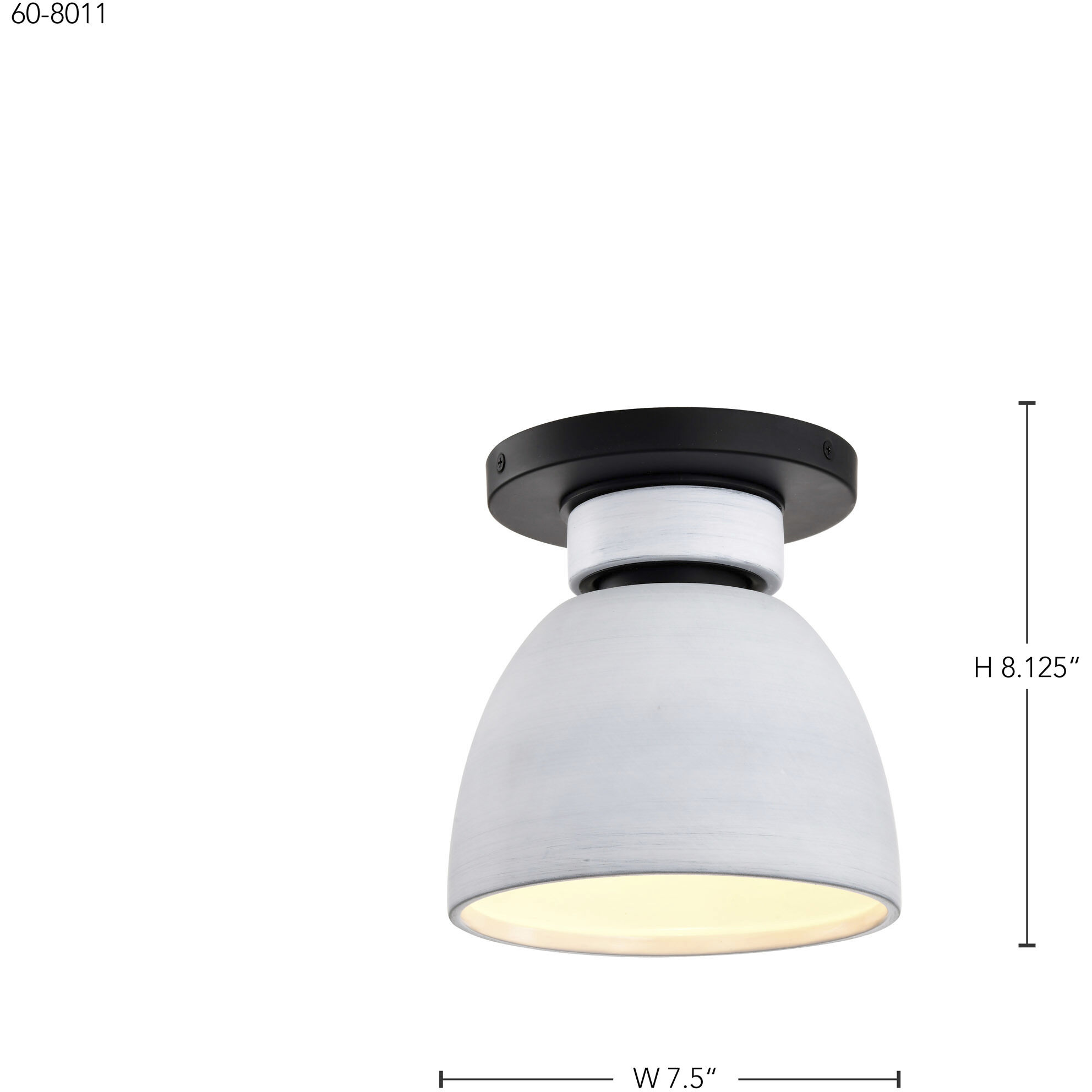 Collins 7.5 inch Matte Black Flush Mount Ceiling Light