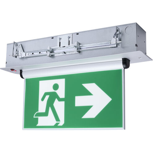 Running Man Brushed Aluminum Exit Sign
