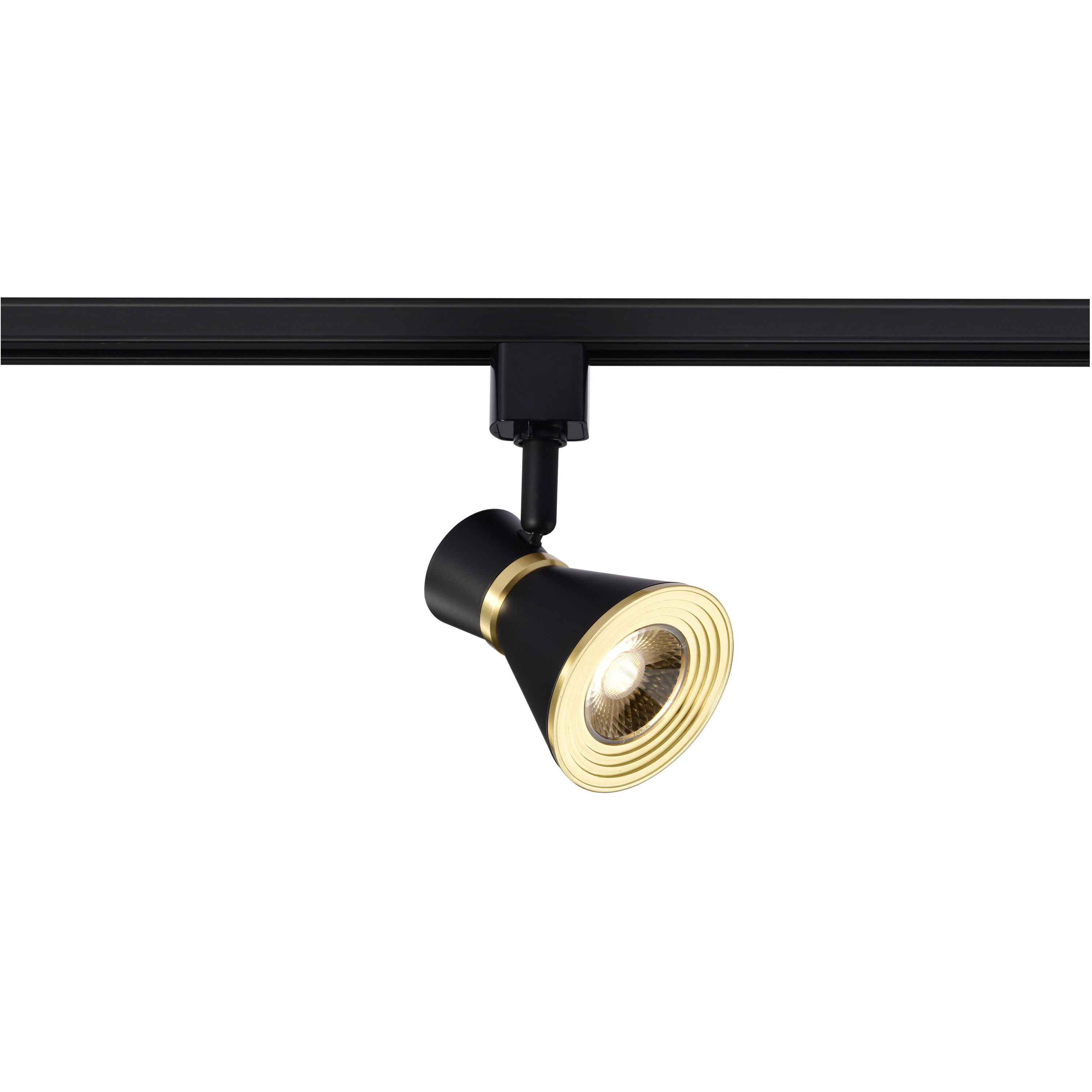 Brentwood 1 Light 120 Matte Black and Brushed Brass Track Lighting Ceiling Light