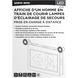 Running Man LED 14.84 inch White Exit & Emergency Ceiling Light