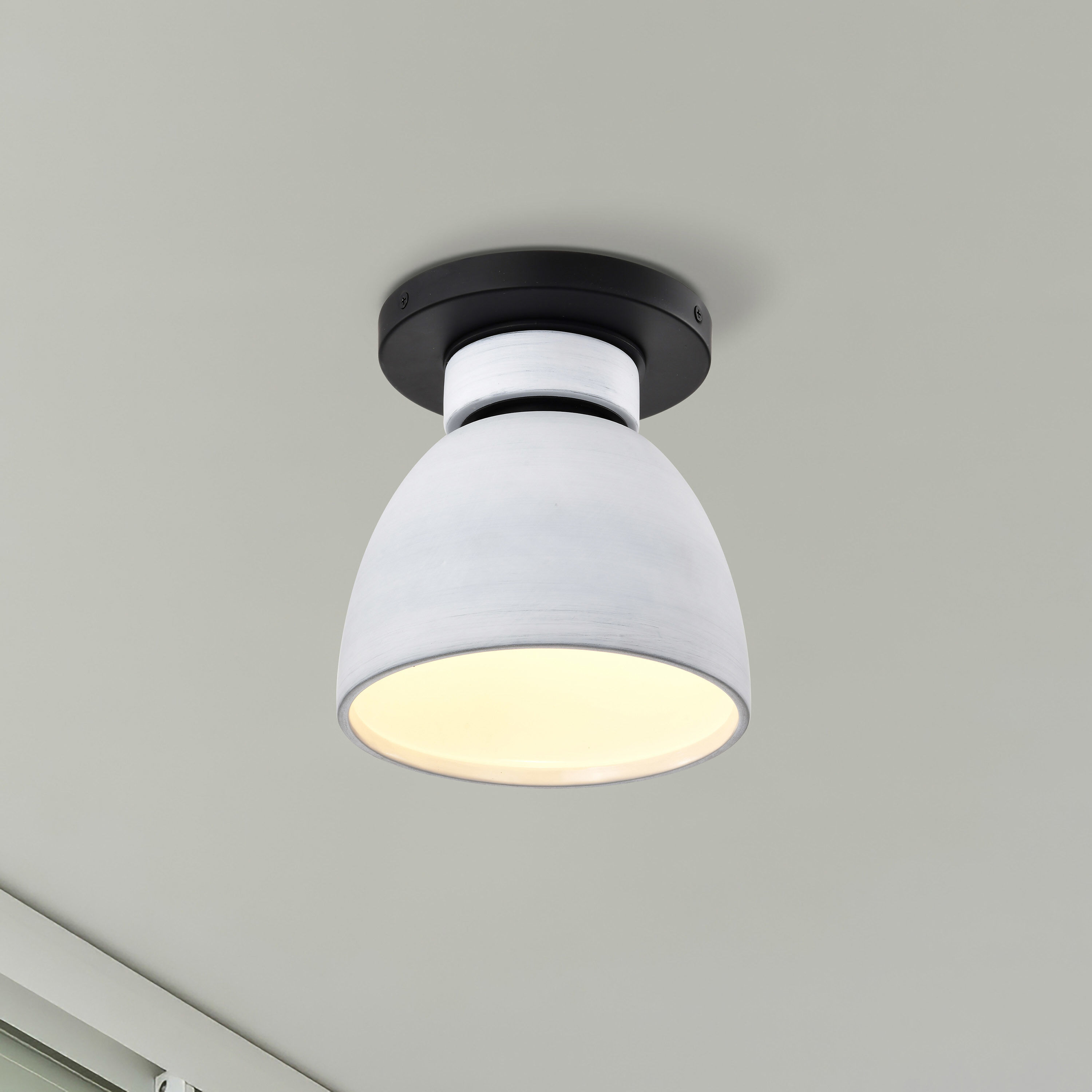 Collins 7.5 inch Matte Black Flush Mount Ceiling Light