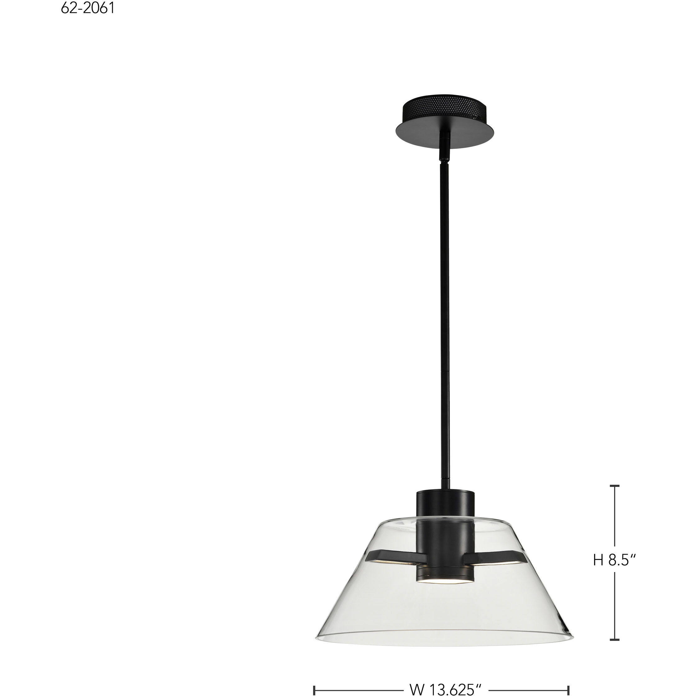 Edmond LED 13.63 inch Matte Black Pendant Ceiling Light