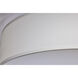 Brentwood LED 15 inch White Fabric Flush Mount Ceiling Light