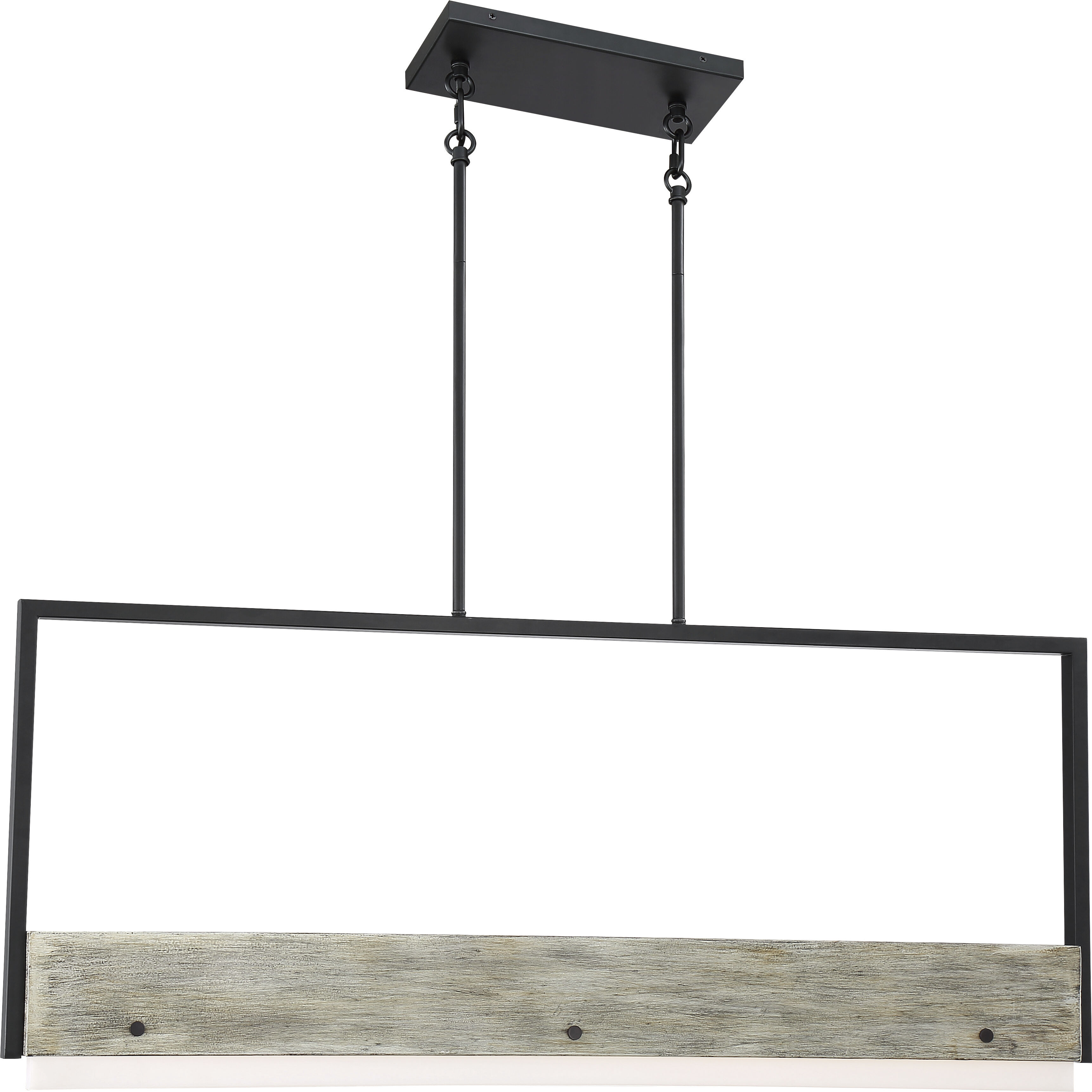 Alta LED 2 inch Black and Gray Wood Pendant Ceiling Light
