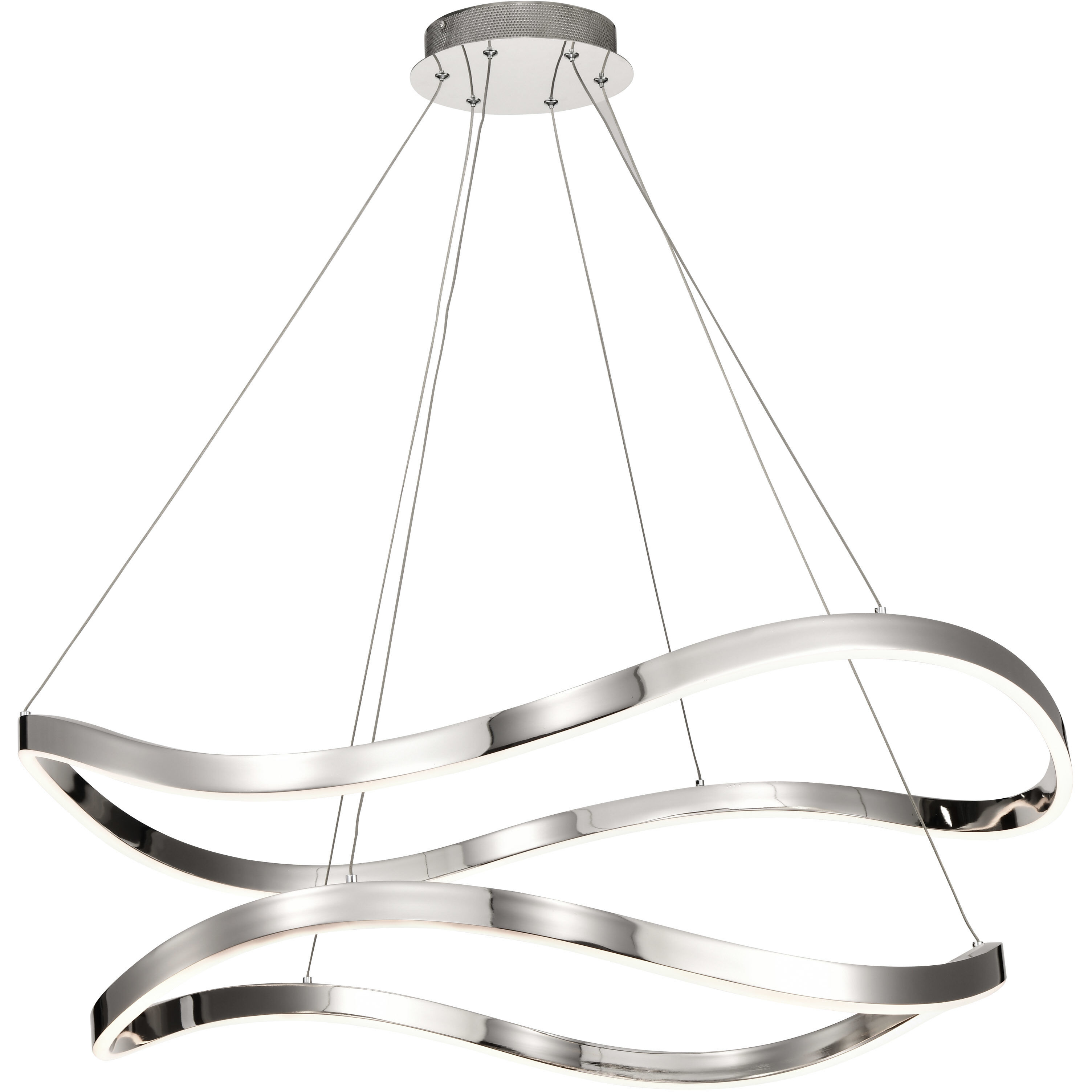 Sylas LED 37.4 inch Polished Nickel Pendant Ceiling Light
