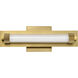Larissa LED 14 inch Vintage Brass Vanity Wall Light