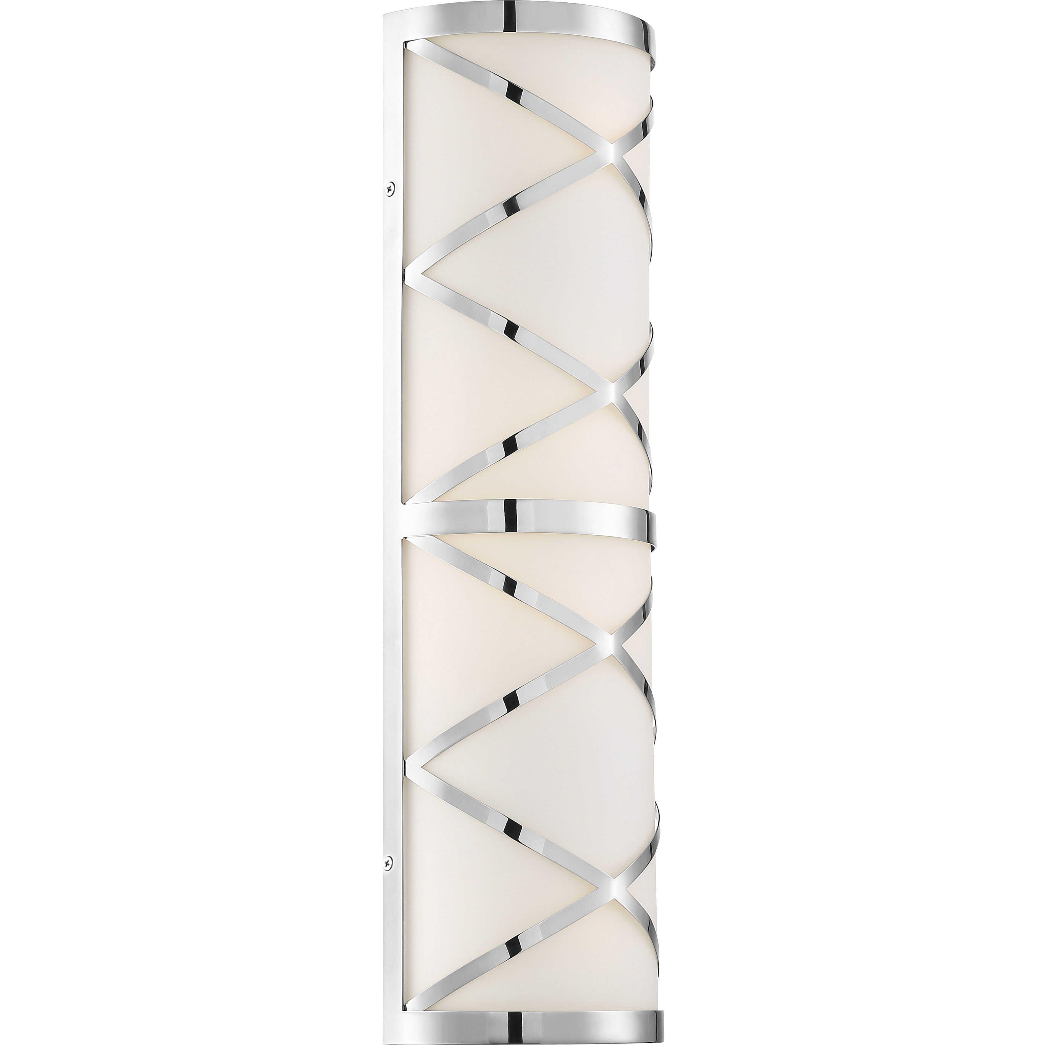 Sylph 4 Light 7 inch Polished Nickel and Satin White Vanity Light Wall Light
