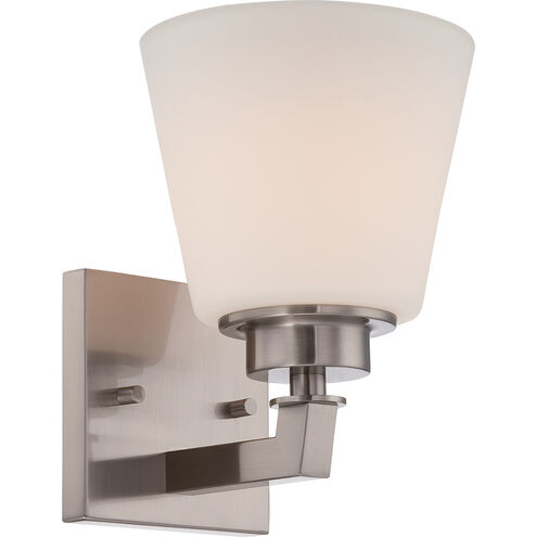 Mobili 1 Light 8 inch Brushed Nickel Vanity Light Wall Light