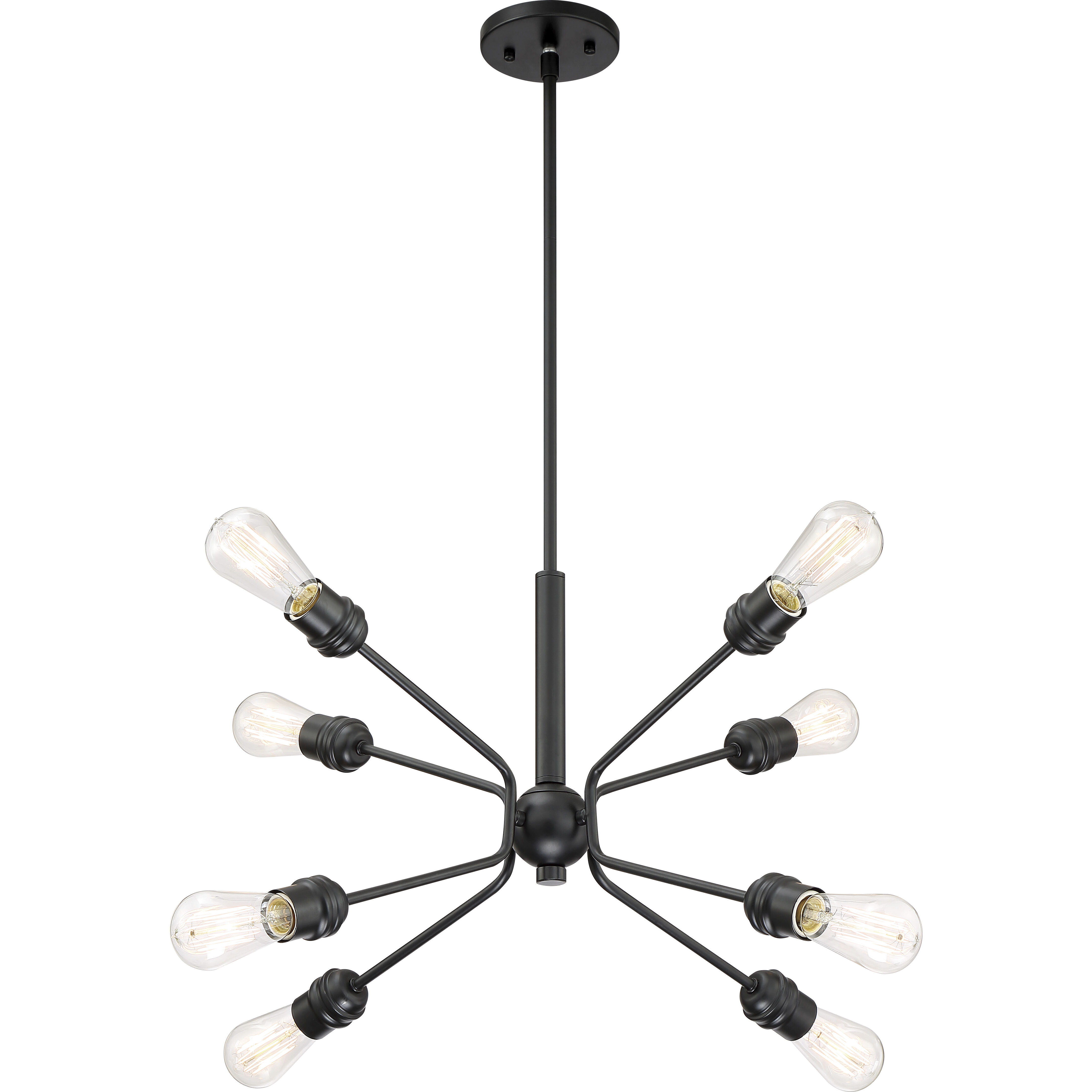 Faraday 8 Light 30.13 inch Black Pendant Ceiling Light