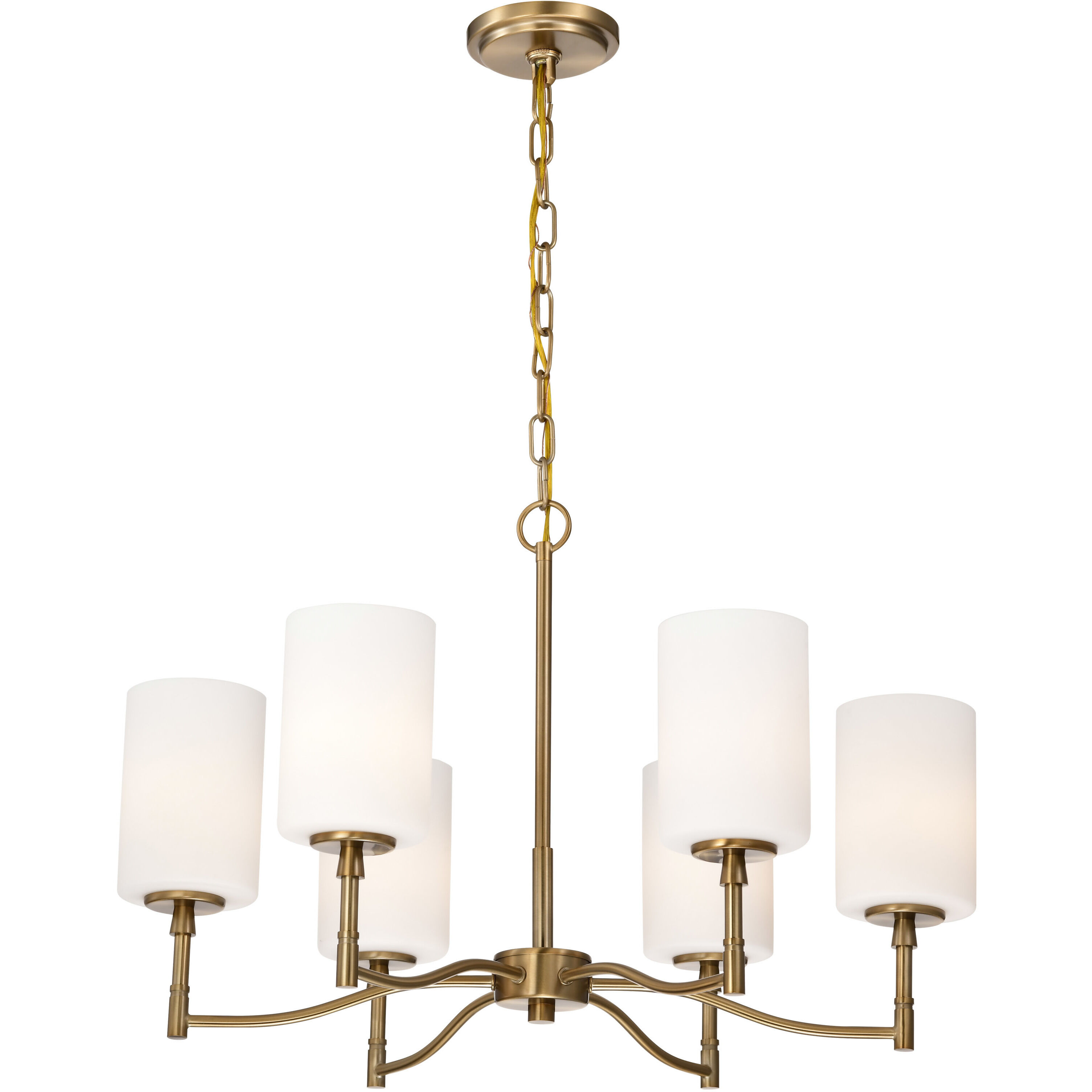 Liam 25 inch Burnished Brass Chandelier Ceiling Light