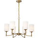 Liam 25 inch Burnished Brass Chandelier Ceiling Light